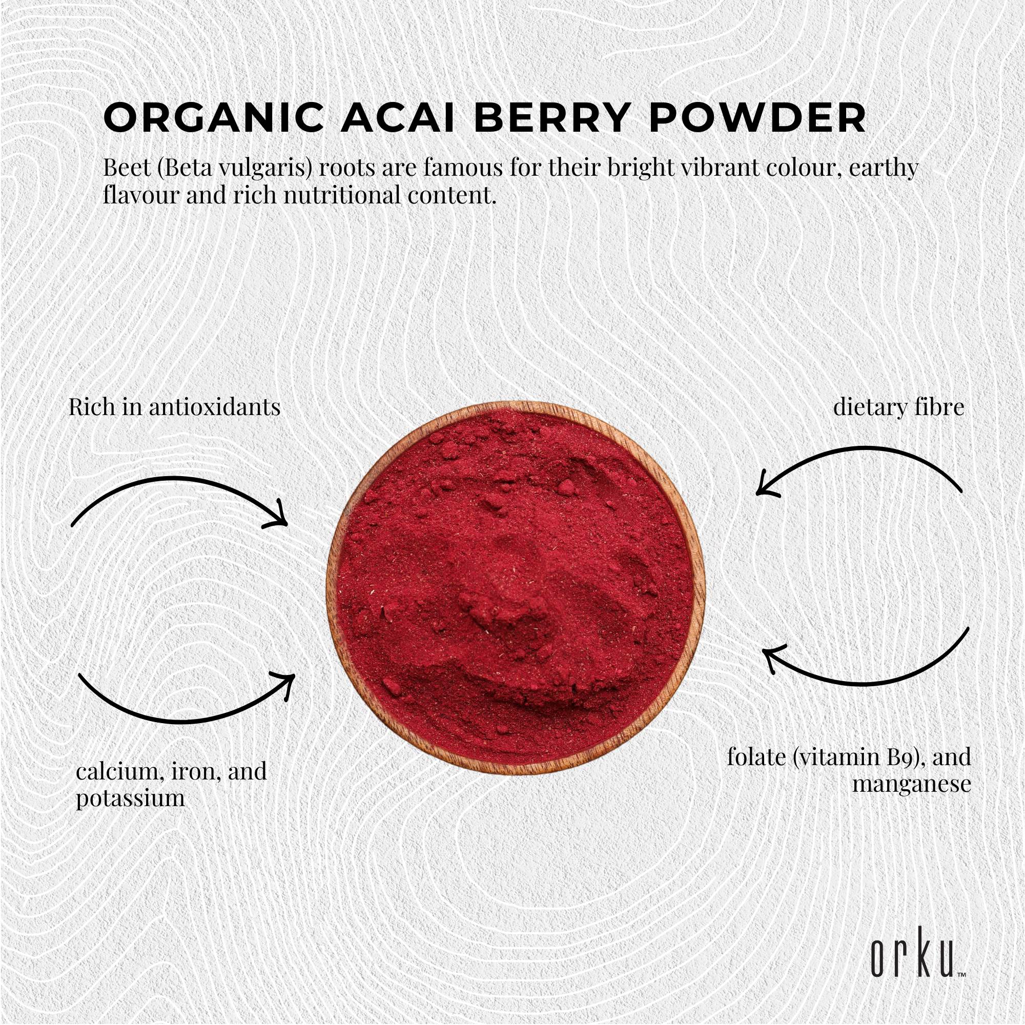 800g Organic Beetroot Powder Bucket Superfood Beet Root Supplement Beta Vulgaris