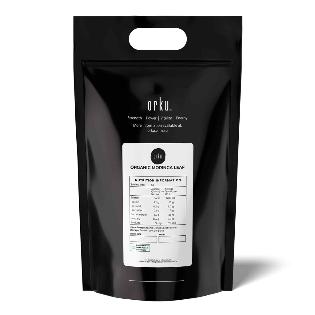 Orku 5Kg Organic Moringa Leaf Powder - Food Grade Oleifera Drumstick Leaf