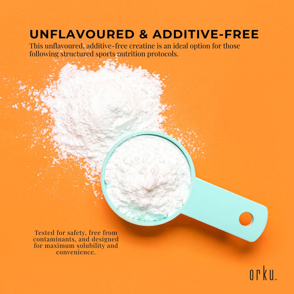 Orku 1Kg Creatine Monohydrate Powder – 200 Mesh Micronised | 99.9% Purity