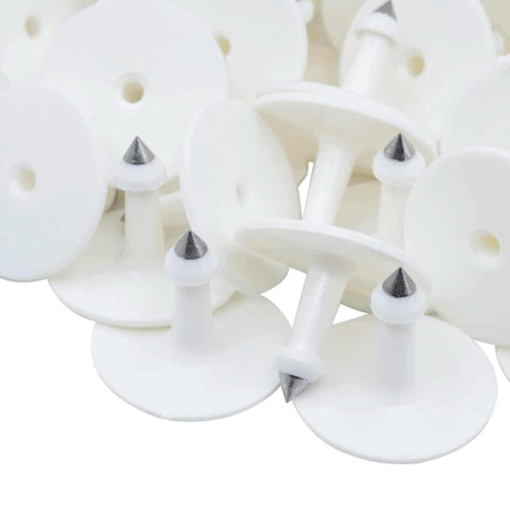 100x Cattle Ear Tags 5x4cm Set - Small White Blank Sheep Pig Livestock Label