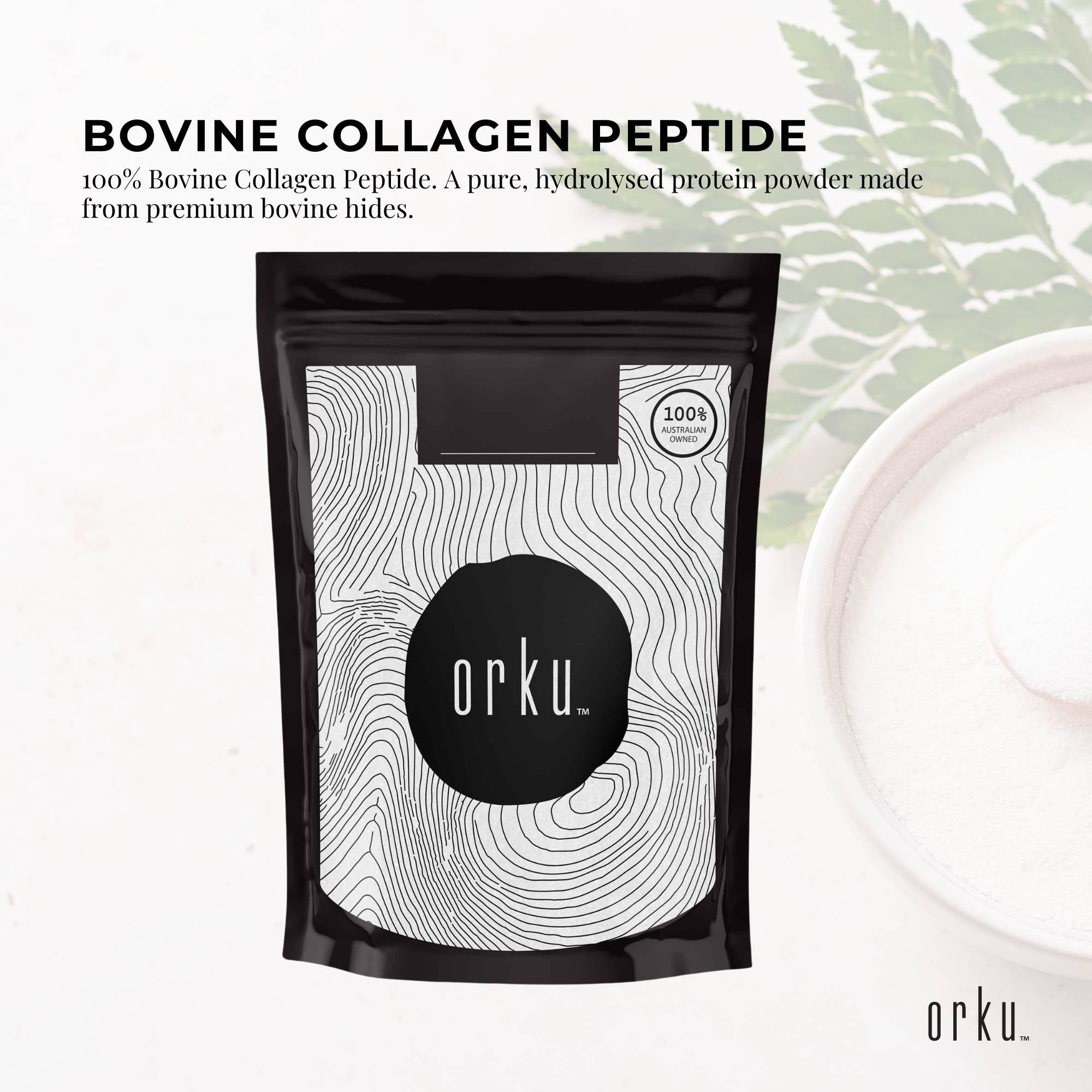 2Kg Collagen Powder - Bovine Hydrolysate Protein Peptide Supplement Unflavoured