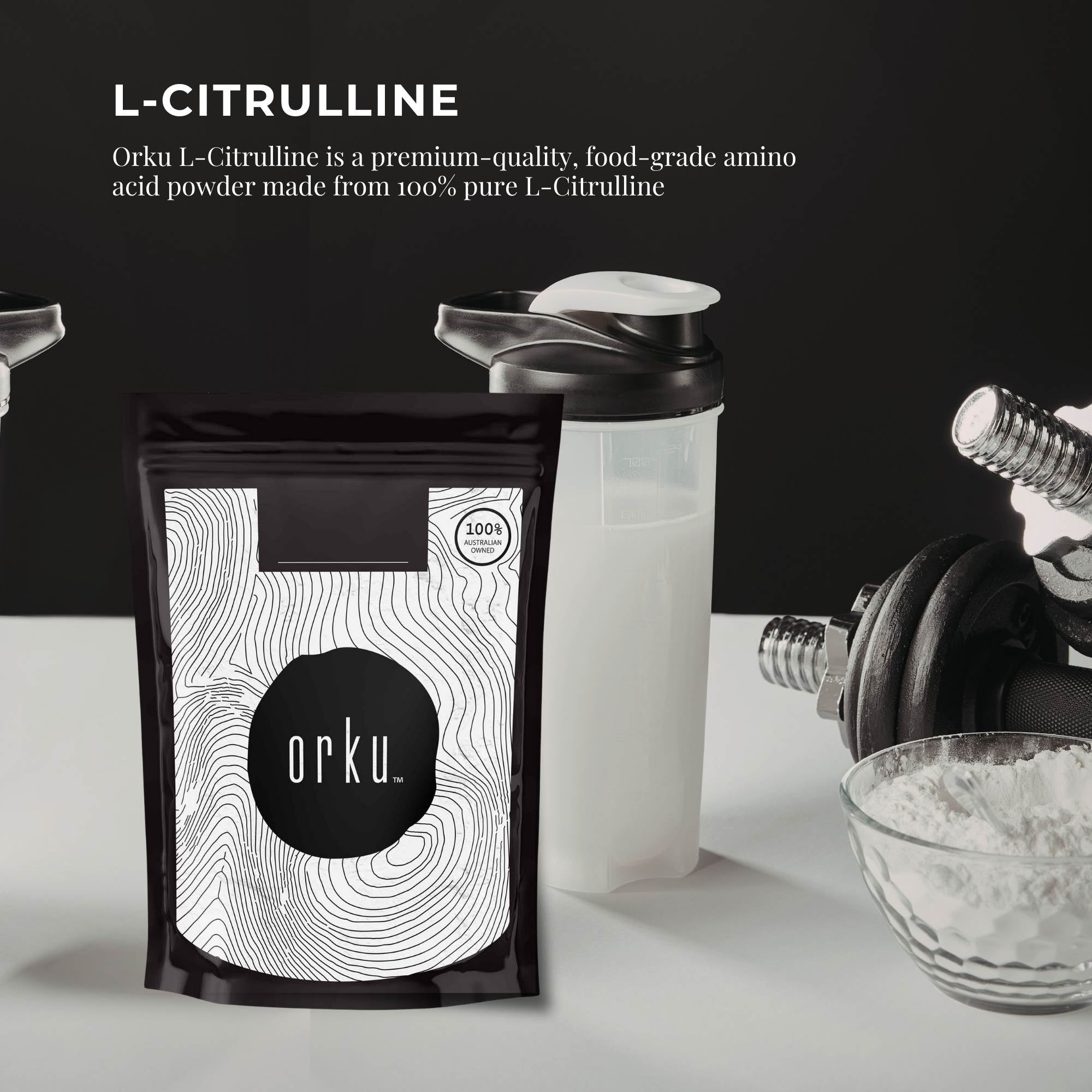 Orku 400g L-Citrulline Powder Buckets - 100 % Pure Food Grade Amino Acid