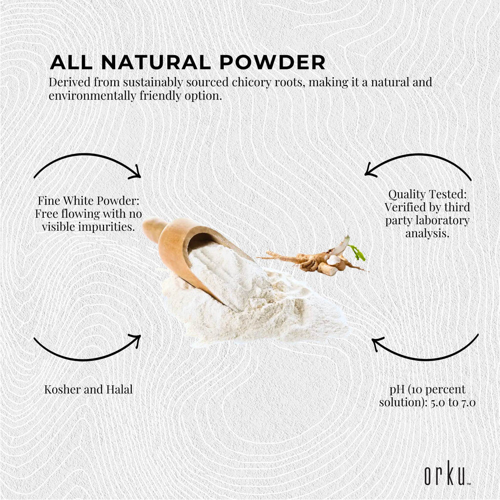 Orku 100g Chicory Root Inulin Powder - Unflavoured Food Ingredient