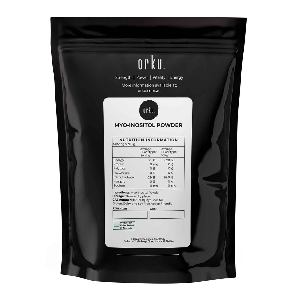 Orku 2Kg Myo Inositol Powder - USP Grade High Purity Unflavoured