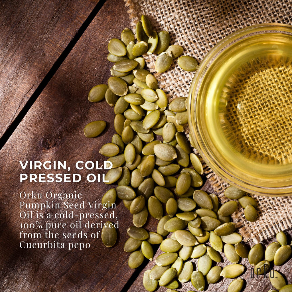 Orku 25ml Organic Pumpkin Seed Oil – Virgin Cold Pressed Unrefined Cosmetic Gr.