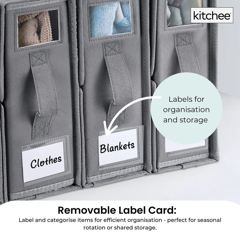 1x Kitchee Foldable Bed Sheet Storage Box – Linen & Closet Organiser Grey