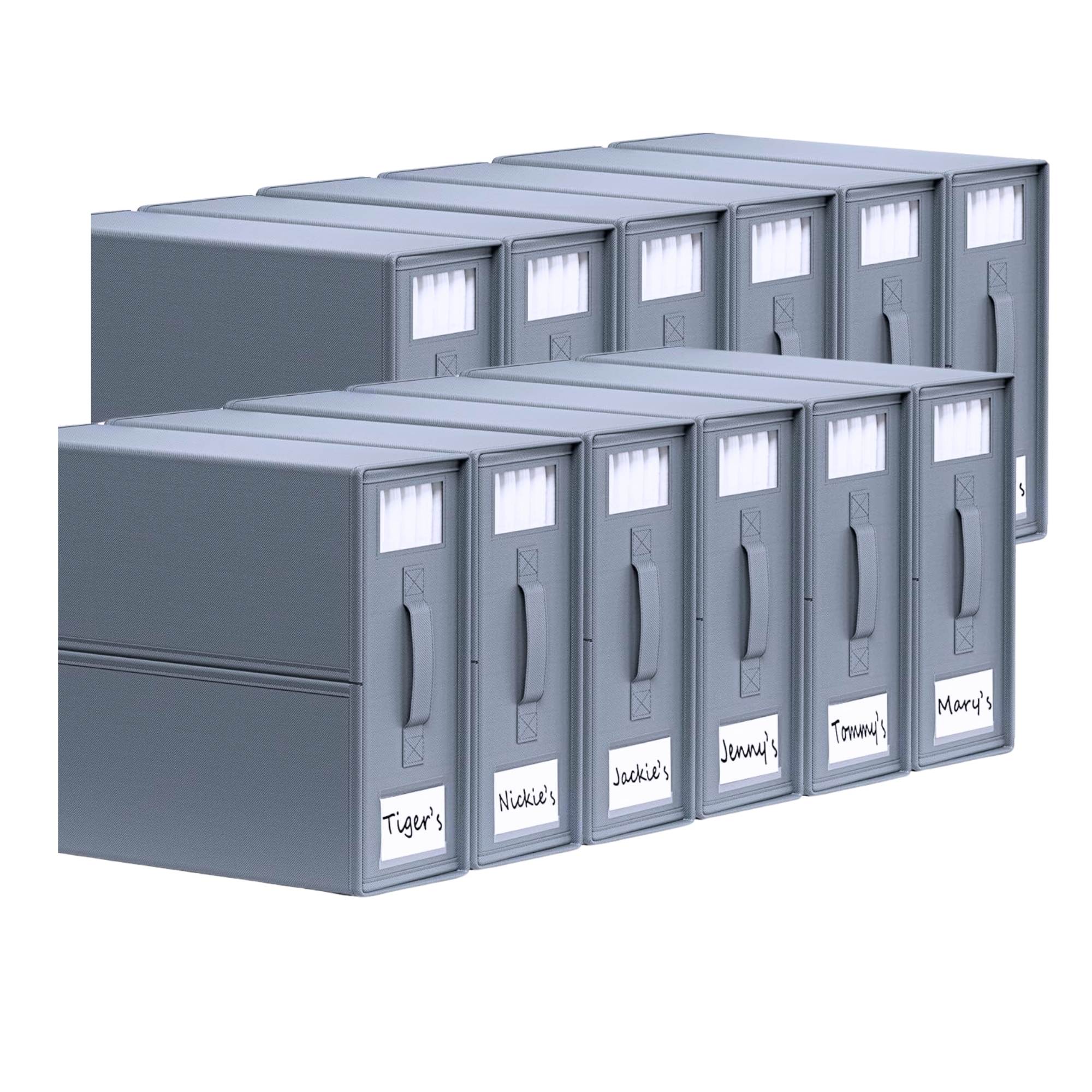 10x Kitchee Foldable Bed Sheet Storage Box – Linen & Closet Organiser Grey