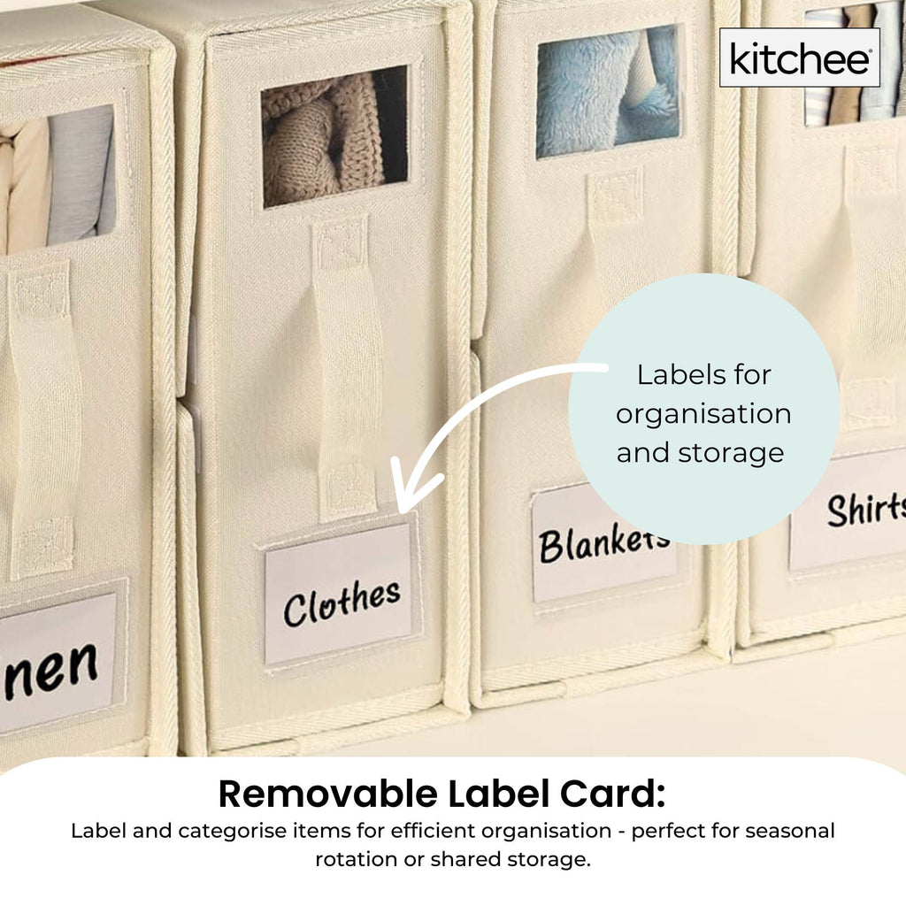 10x Kitchee Foldable Bed Sheet Storage Box – Linen & Closet Organiser Beige