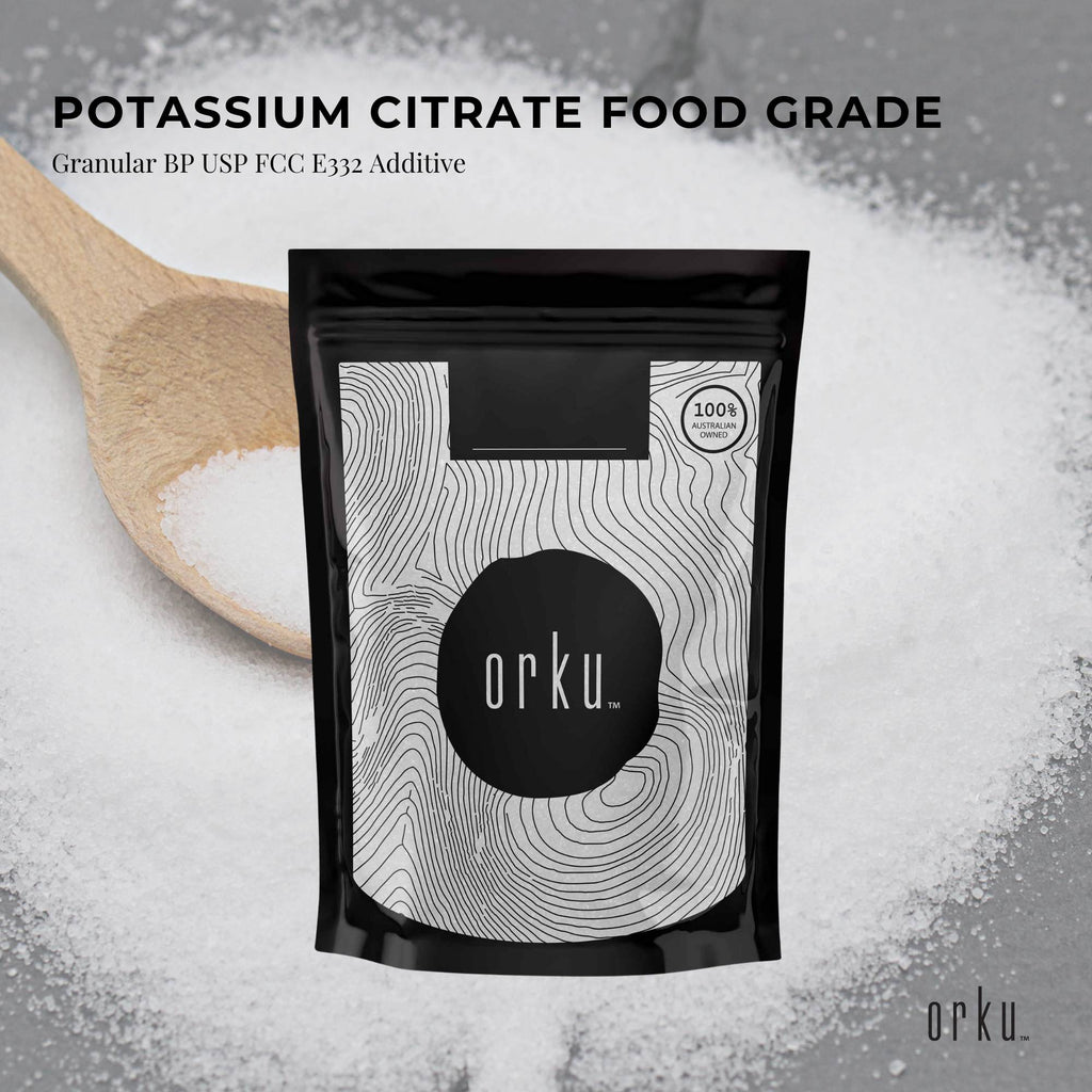 Orku 100g Potassium Citrate Food Grade - Granular BP USP FCC E332 Additive