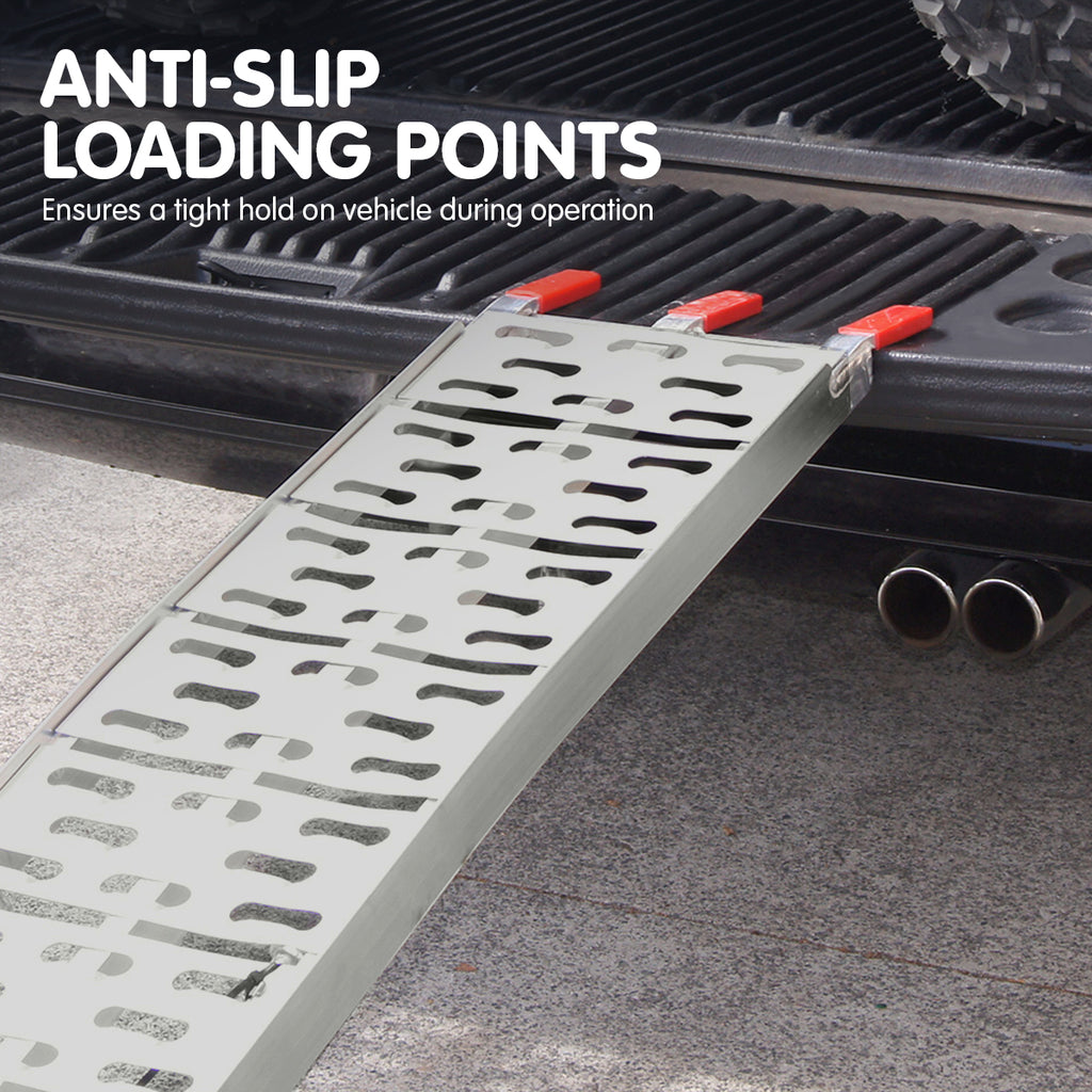 Kartrite Aluminium Folding Loading Ramp Atv Motorbike Motorcycle Golf Buggy Trailer