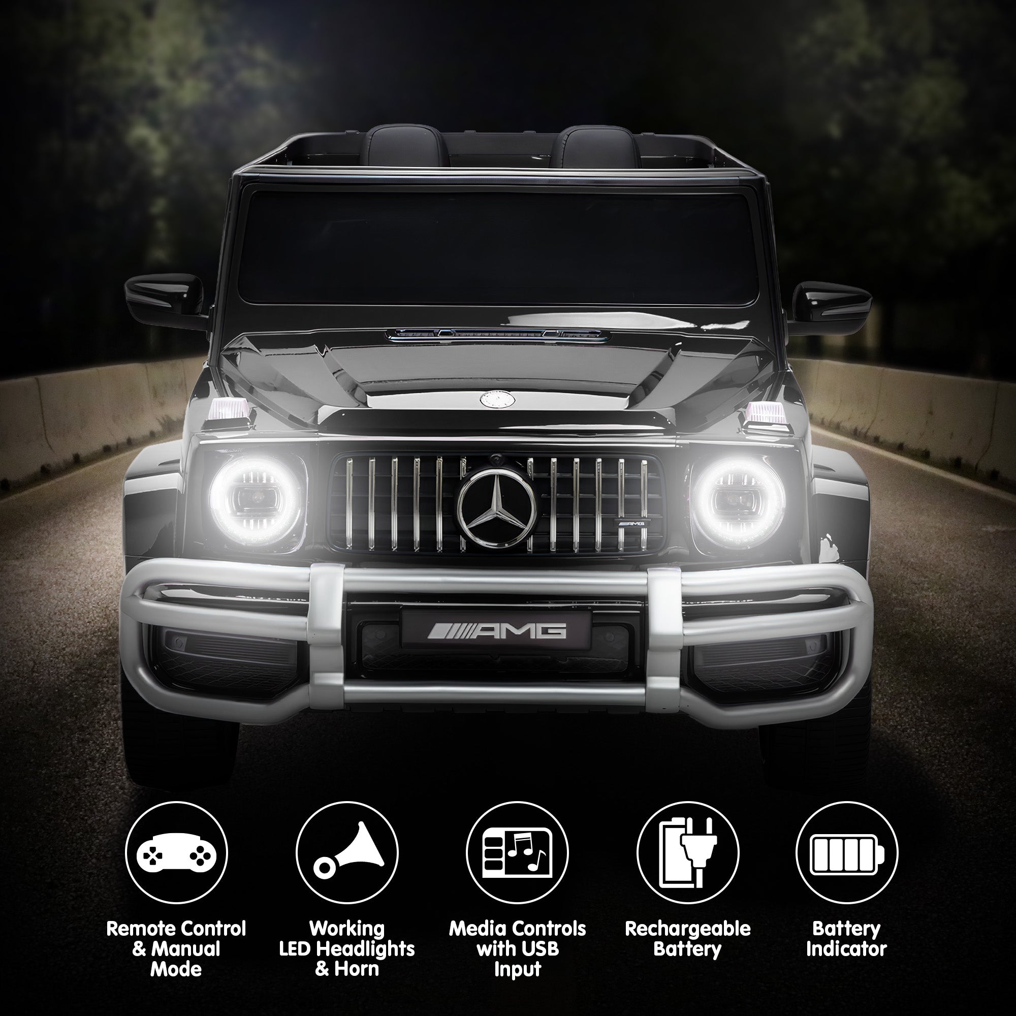 Kahuna Mercedes Benz AMG G63 Kids Electric Two Seater Ride On Car with Remote Control