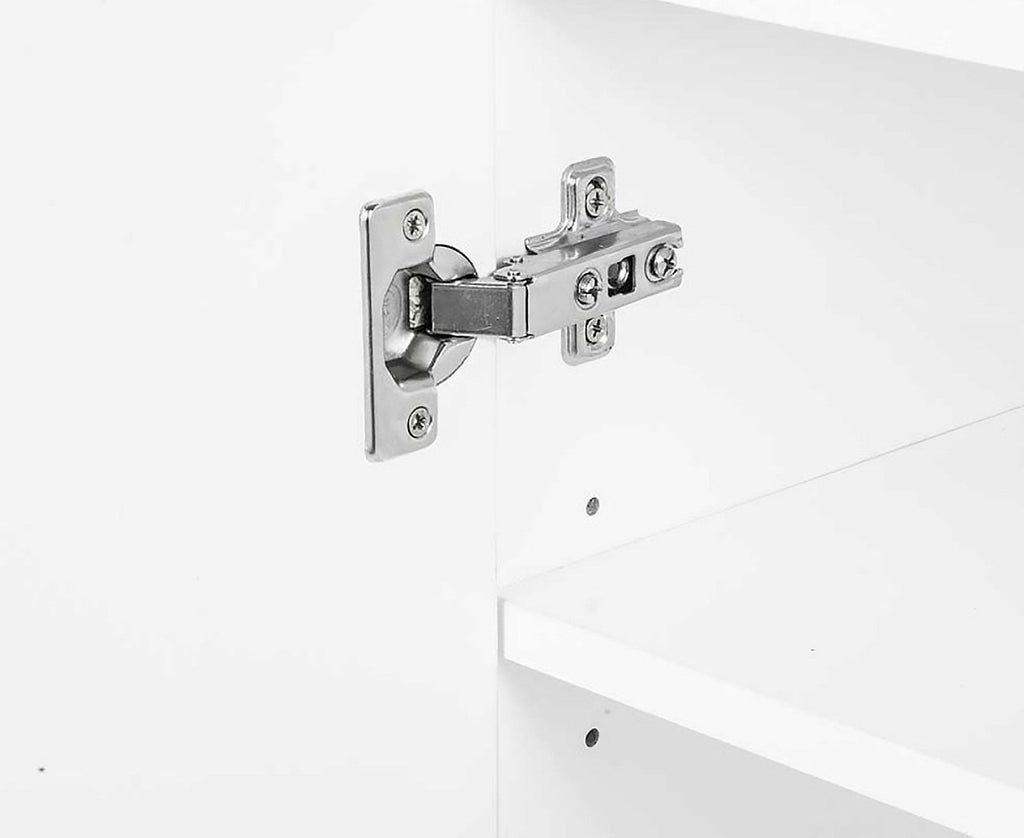Sarantino 21 Pairs Shoe Cabinet Storage Organiser Shelf 2 Doors 80 x 30 x 90cm in White