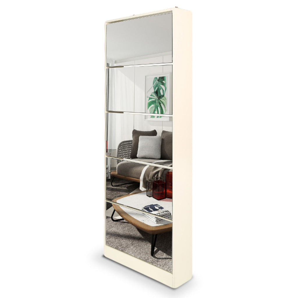 Sarantino 24 Pairs Shoe Cabinet Rack Storage Cupboard Organiser Shelf 5 Level Drawers
