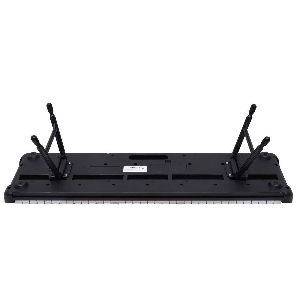 Karrera 61-Key Electronic Piano Keyboard with LED and Folding Stand in Black CHJ-SD1