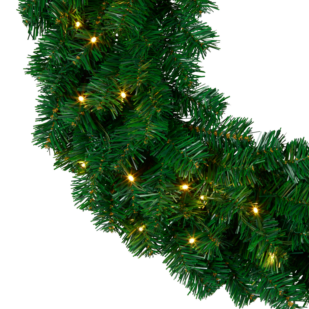 Christabelle 61cm Chadwick Christmas Wreath with LED Lights Front Door Decoration Ornament