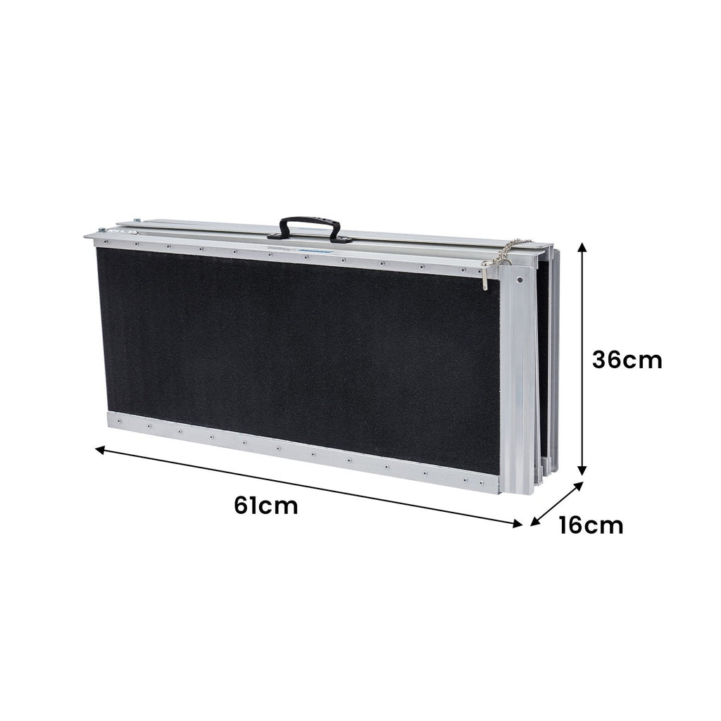 Kartrite Folding Aluminium Wheelchair Ramp 4FT Portable Mobility Access Ramp