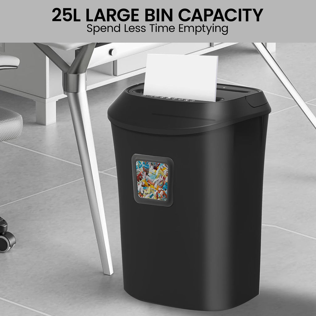 Centurion 25L 12-Sheet Paper Shredder Electric Cross-Cut Home & Office Cutter