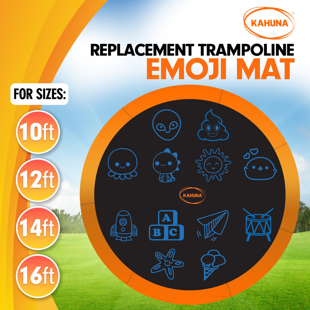 Kahuna 12ft Replacement Trampoline Jumping Mat - Emoji