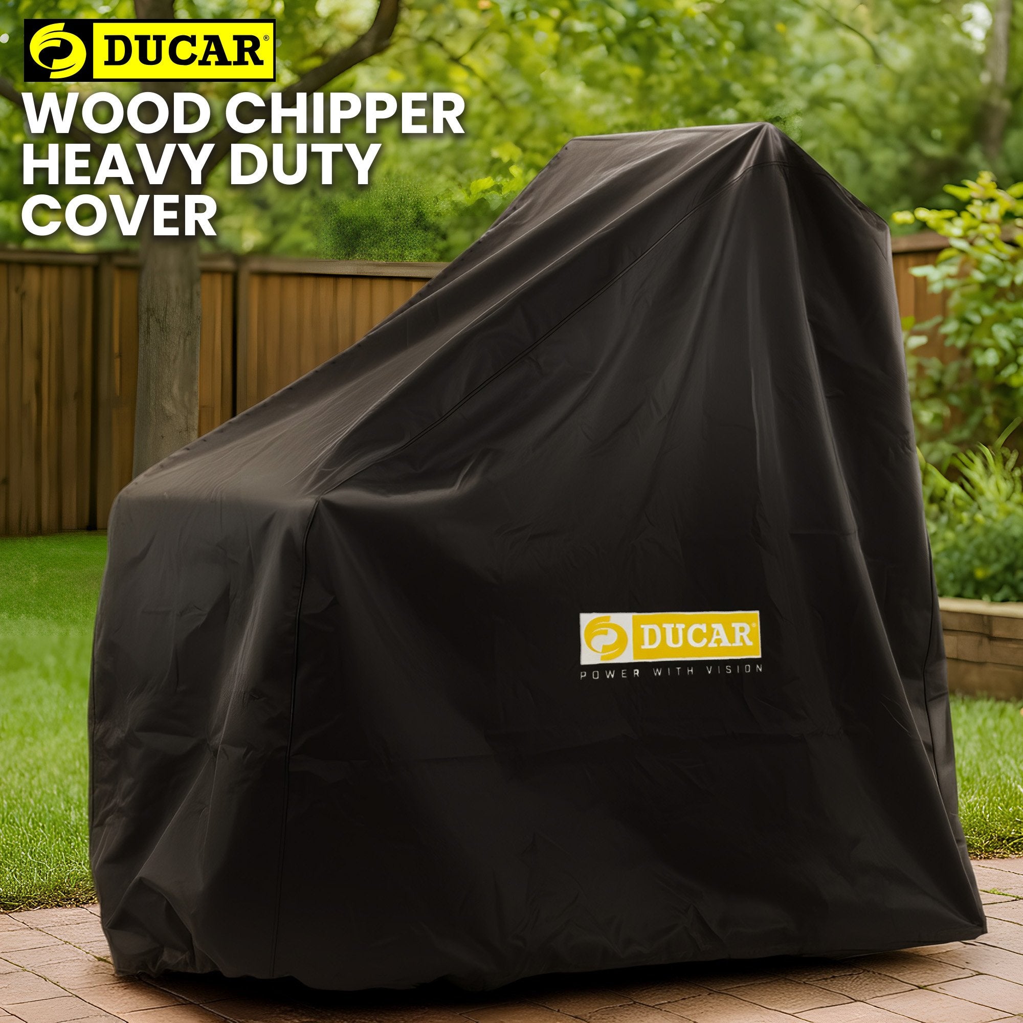 Ducar D70 7HP Wood Chipper Electric Start Shredder Mulcher Grinder Petrol in Yellow