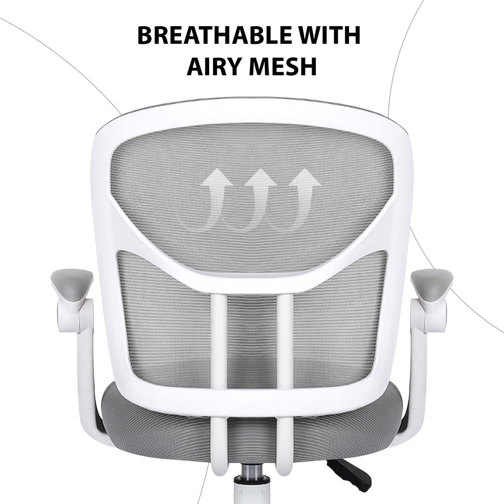 Kids Desk Chair - Children Office Study Seat with Footrest NOVA - Grey