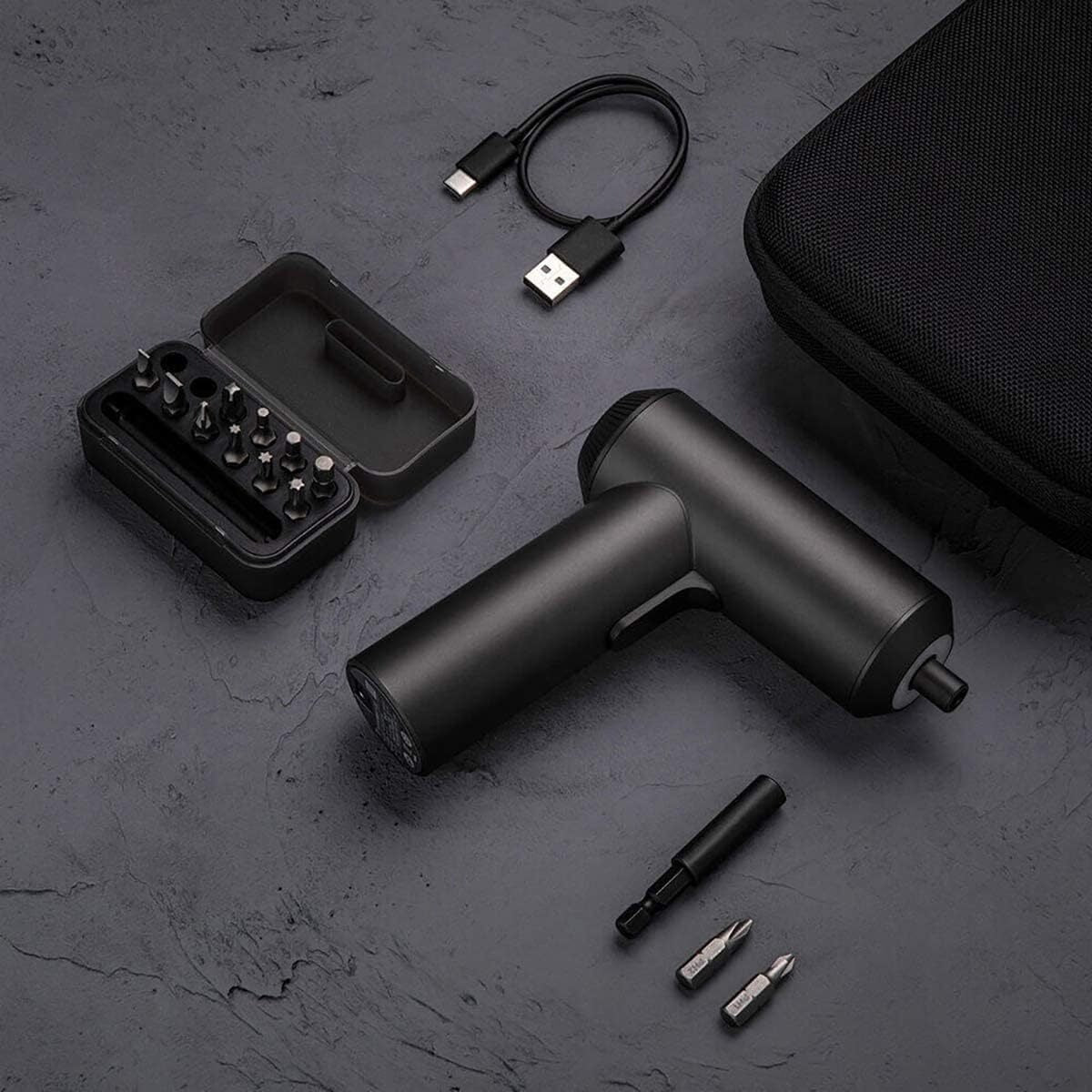 Xiaomi Mijia Cordless Rechargeable Screwdriver 3.6V 2000mAh Li-ion 5N.m Electric Screwdriver With 12Pcs S2 Screw Bits