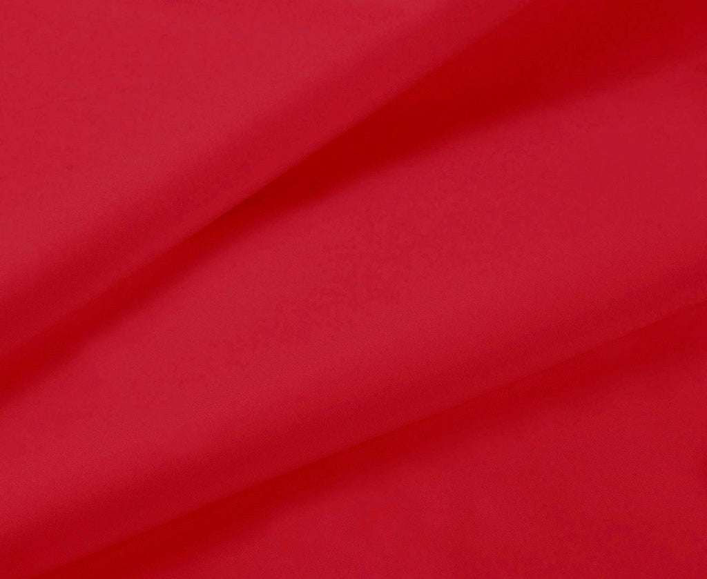 1000TC Ultra Soft Double Size Bed Red Flat & Fitted Sheet Set