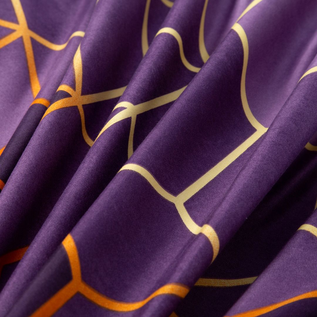 Erena Purple Quilt/Doona/Duvet Cover Set - Super King Size