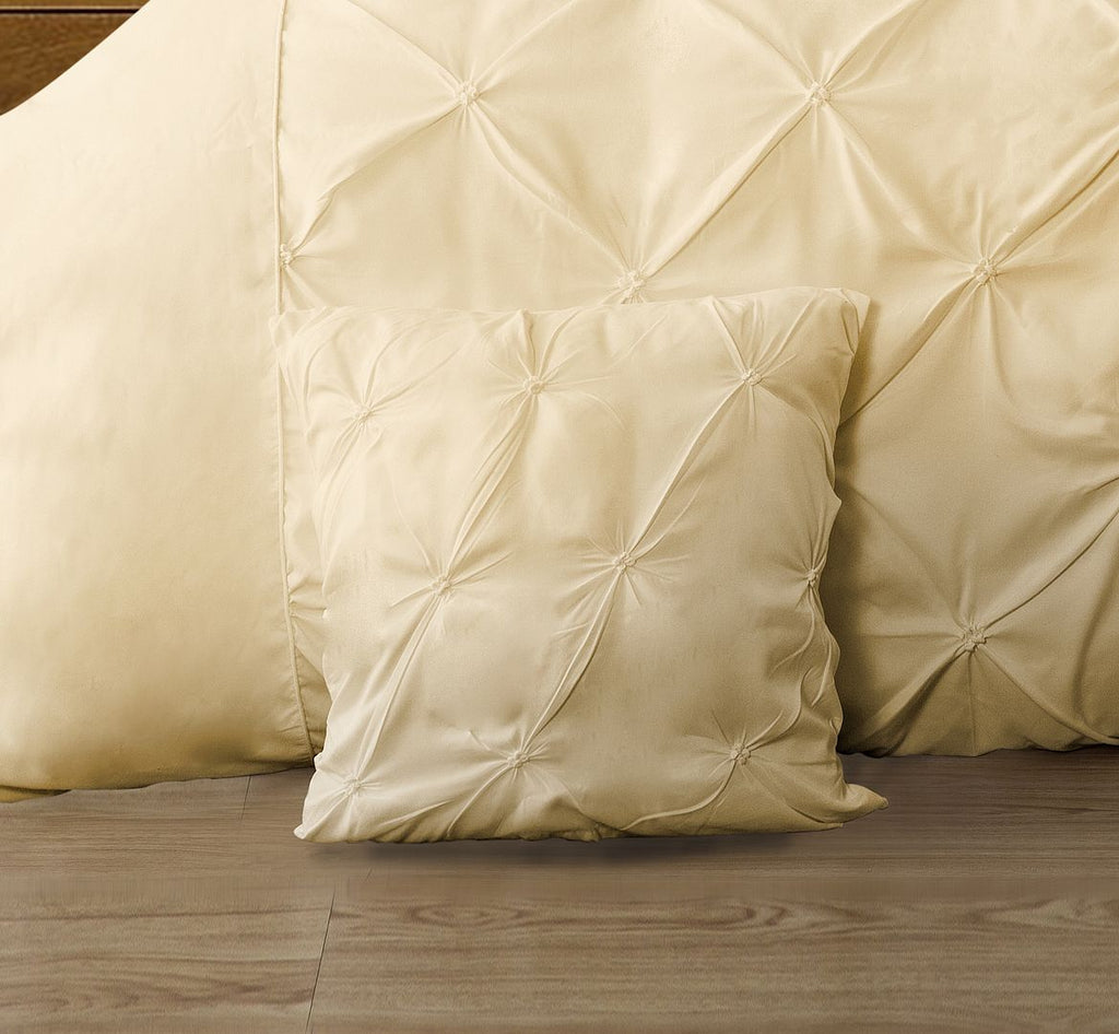 Diamond Pintuck Premium Ultra Soft Cushion Covers 2-Pack - Yellow Cream