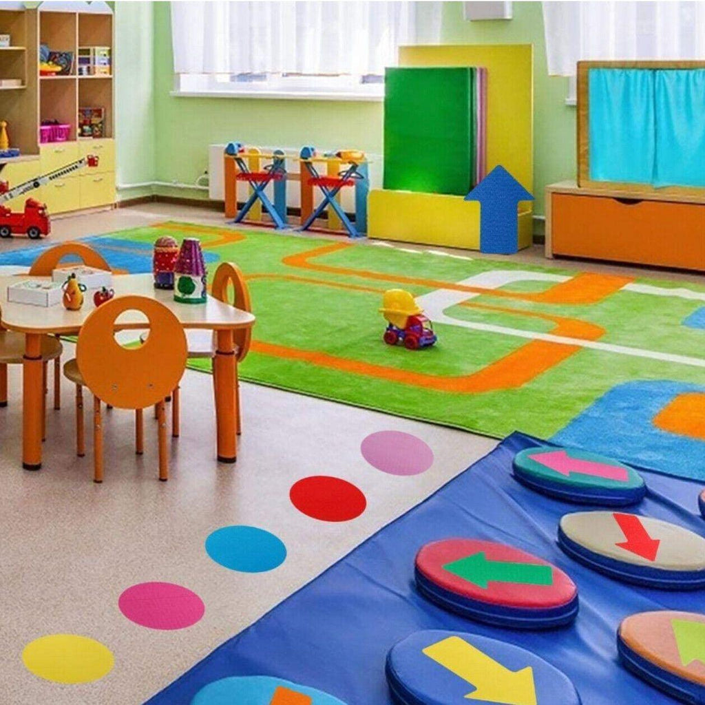 Classroom Sit Dots Carpet Spot Markers 30pcs Circles Stars Arrows Teaching Tool - Star