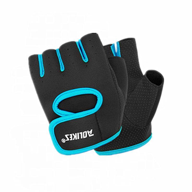 S Size Sports Gloves Weight Lifting Exercise Training Workout Bike Riding Men Women - Black+Grey