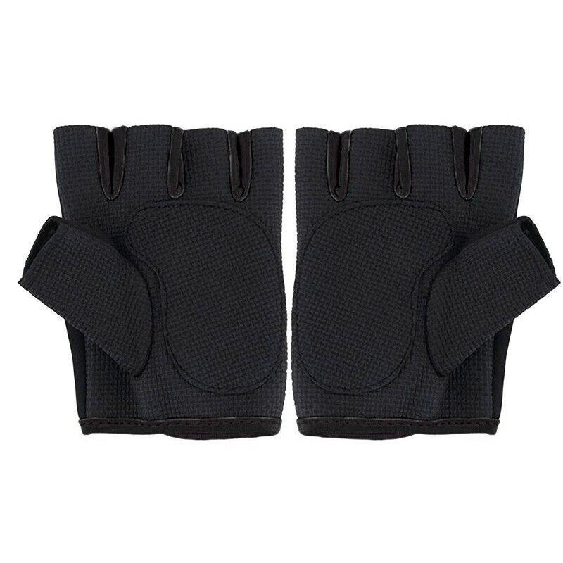 L Size Aolikes Sports Gloves Weight Lifting Exercise Training Workout Bike Riding - Black