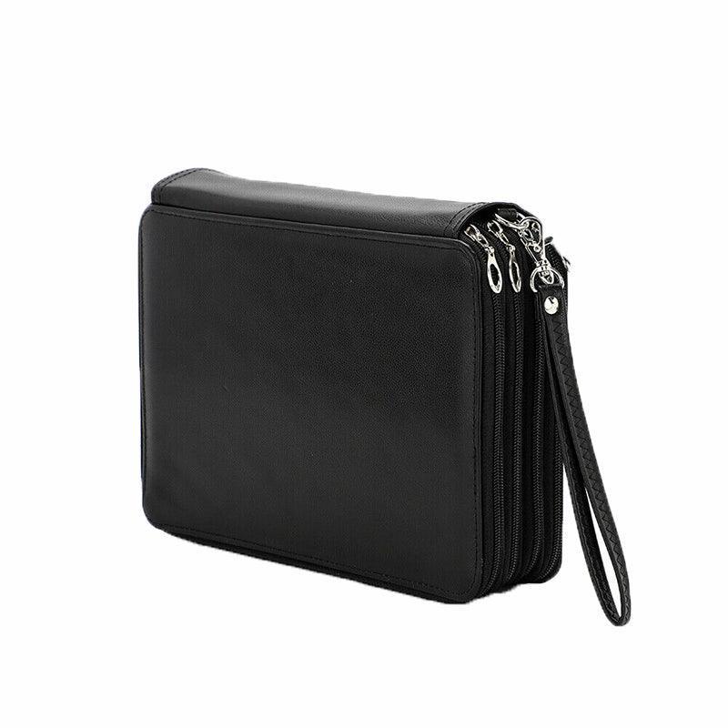 168 Slots Large Capacity Pencil Case Foldable Pen Bag Make Up Storage Organizer - Purple