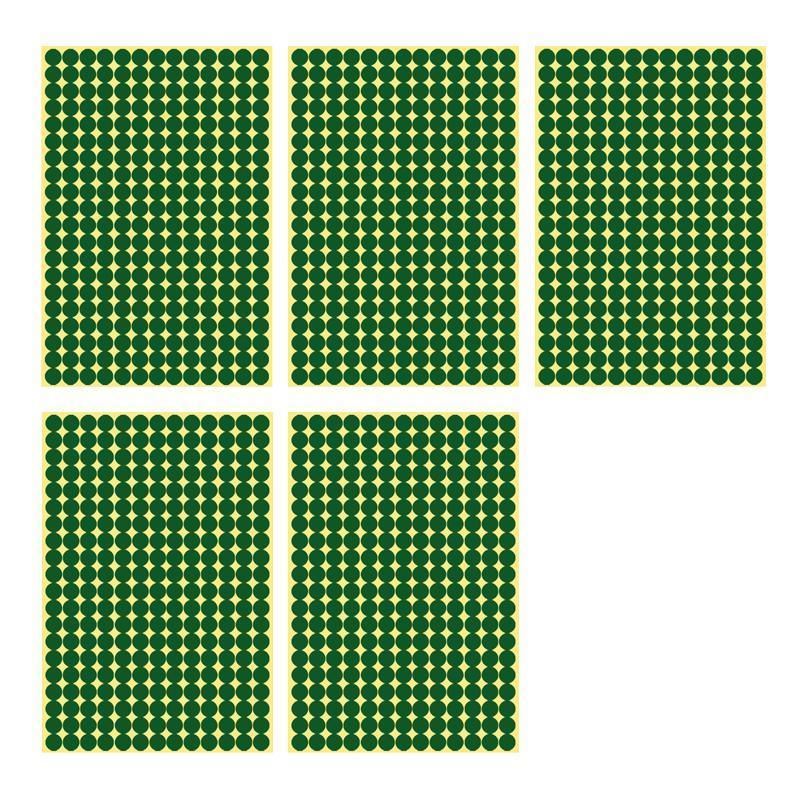 8/13/25/50mm Colour Sticker Dots Adhesive Round Labels Circular Scrapbooking Green - 25mm 40 Dots - 1 Sheet