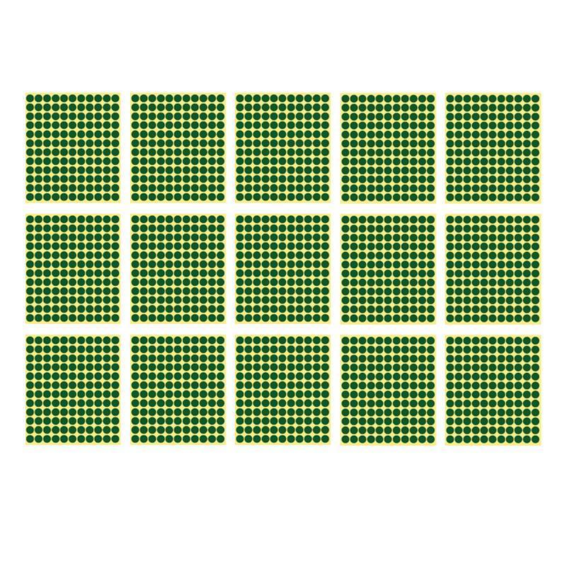 8/13/25/50mm Colour Sticker Dots Adhesive Round Labels Circular Scrapbooking Green - 25mm 40 Dots - 1 Sheet