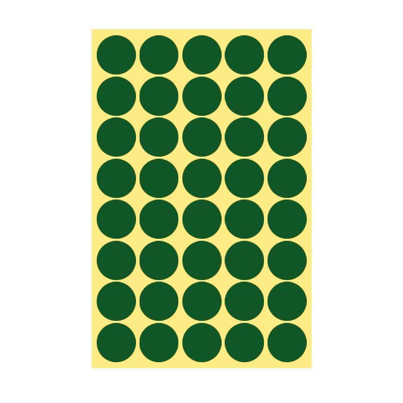 8/13/25/50mm Colour Sticker Dots Adhesive Round Labels Circular Scrapbooking Green - 50mm 8 Dots - 1 Sheet