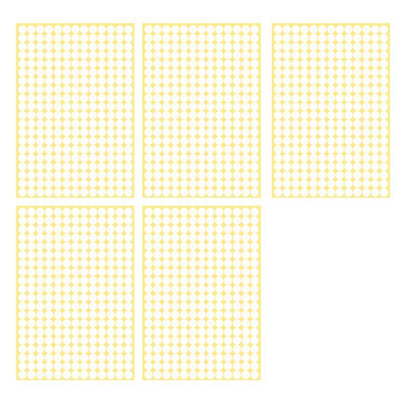 8/13/25/50mm Colour Sticker Dots Adhesive Round Labels Circular Scrapbooking White - 13mm 132 Dots - 1 Sheet