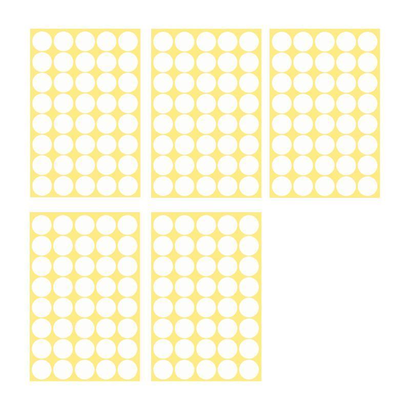 8/13/25/50mm Colour Sticker Dots Adhesive Round Labels Circular Scrapbooking White - 50mm 8 Dots - 1 Sheet