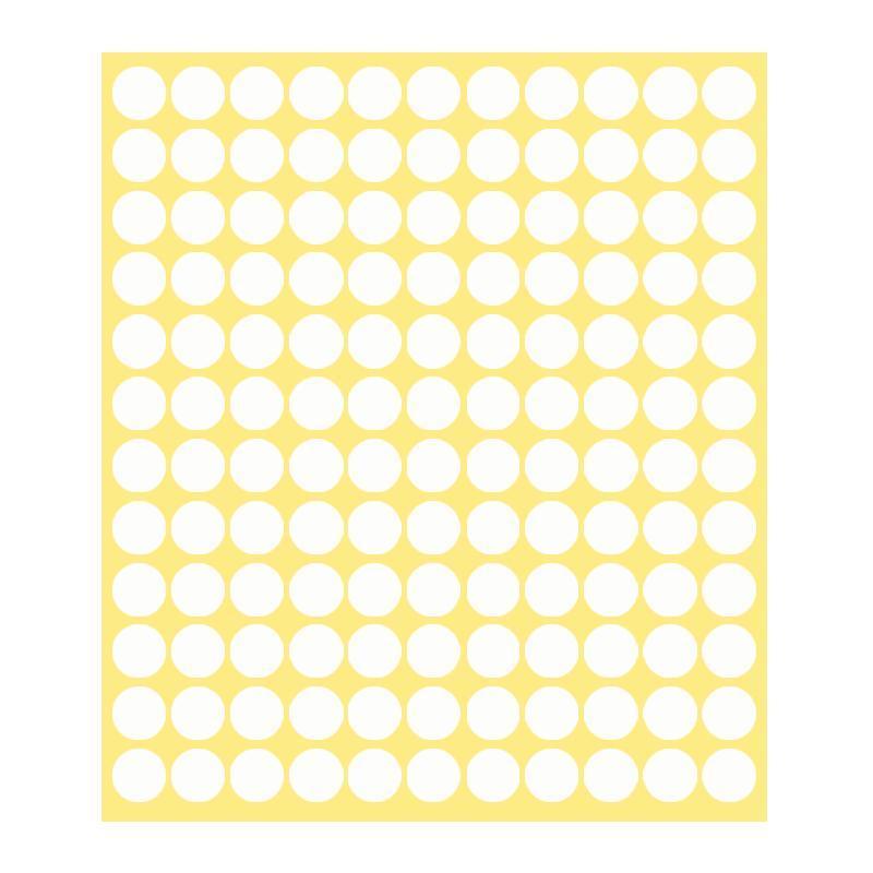 8/13/25/50mm Colour Sticker Dots Adhesive Round Labels Circular Scrapbooking White - 8mm 260 Dots - 1 Sheet