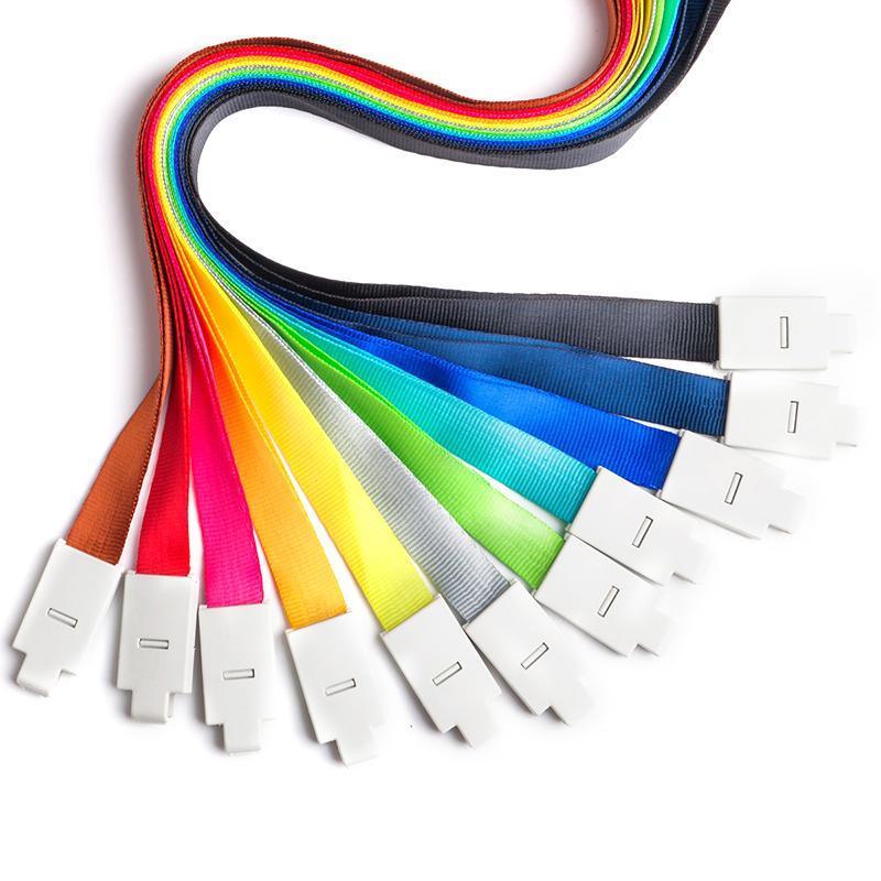 20PCS Badge PVC Swipe Work Opal Card Holder Security ID Tag Hang Lanyard Strap - Blue 20PCS