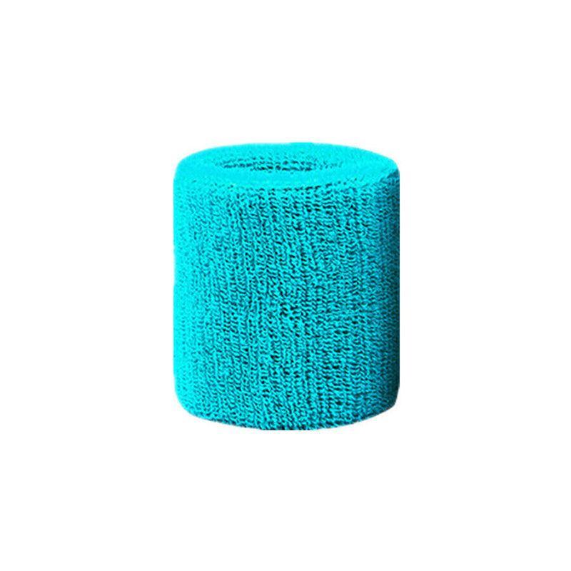 Sport Cotton Wristband Wrist Band Sweatband Sweat Training Tennis Gym Yoga - Blue Gray