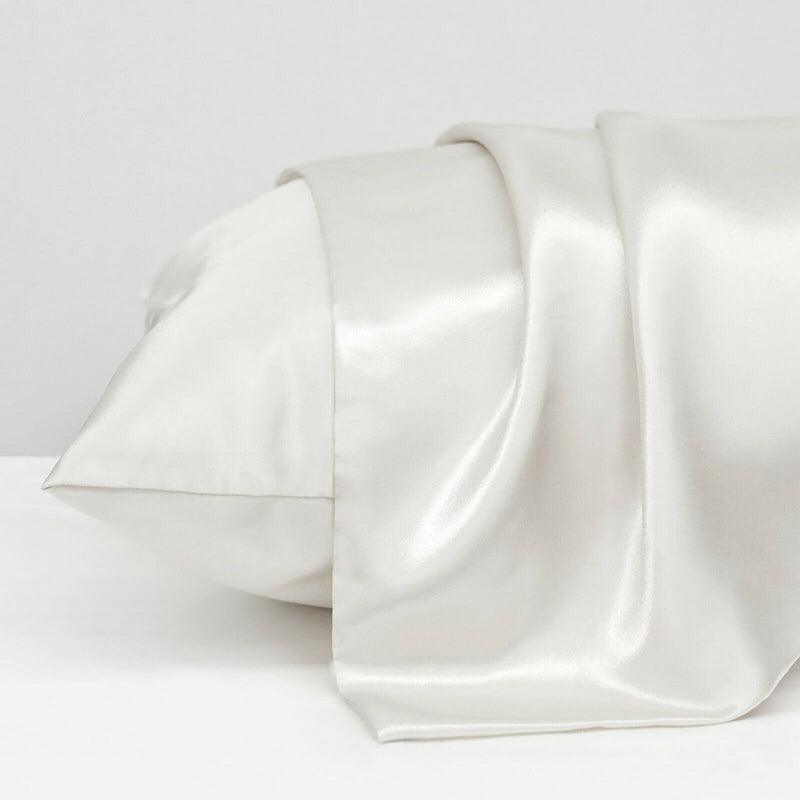 2 Pack Satin Pillowcases Luxury Soft Cushion Covers Bedroom Home Decor - Black