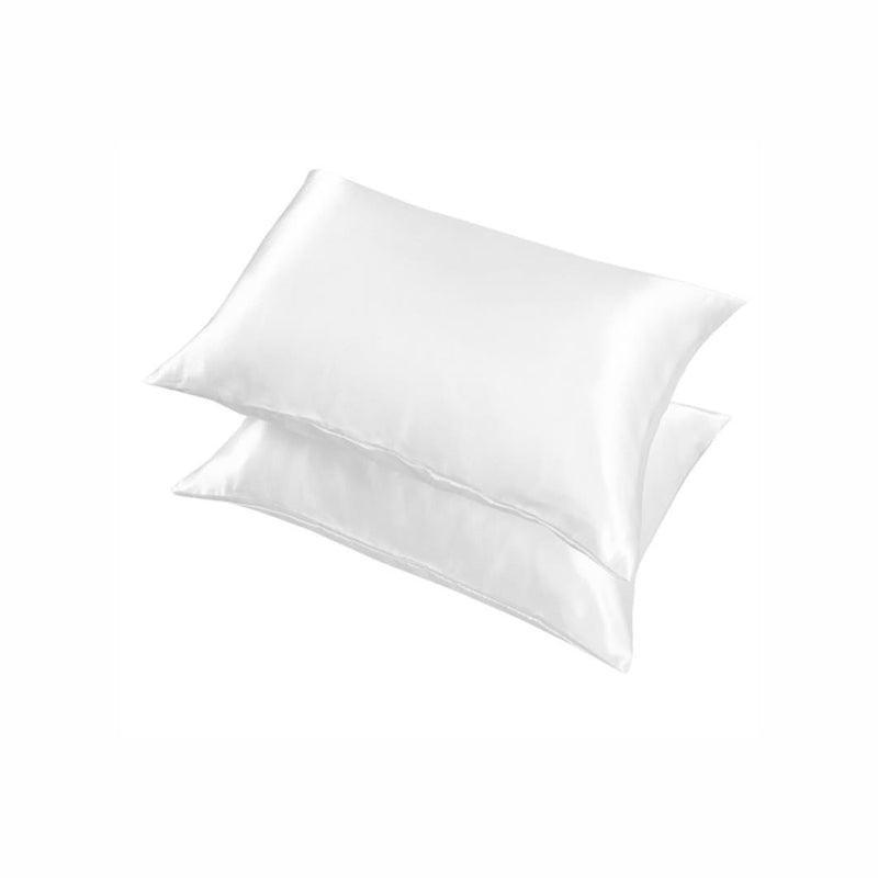 2 Pack Satin Pillowcases Luxury Soft Cushion Covers Bedroom Home Decor - Black