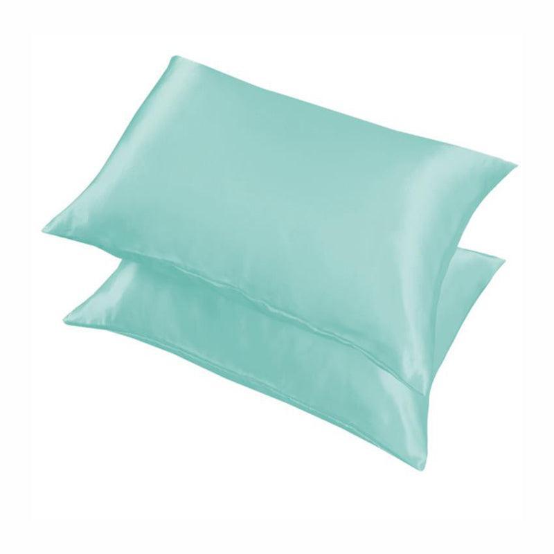 2 Pack Satin Pillowcases Luxury Soft Cushion Covers Bedroom Home Decor - Coffee