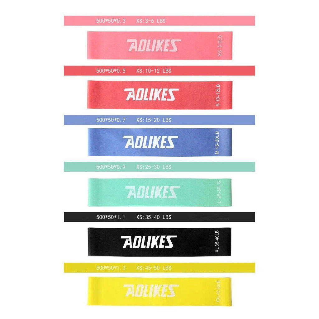 Aolikes Resistance Bands Power Heavy Strength Exercise Fitness Gym Yoga - Blue 500*50*0.7 (15-20 lbs)