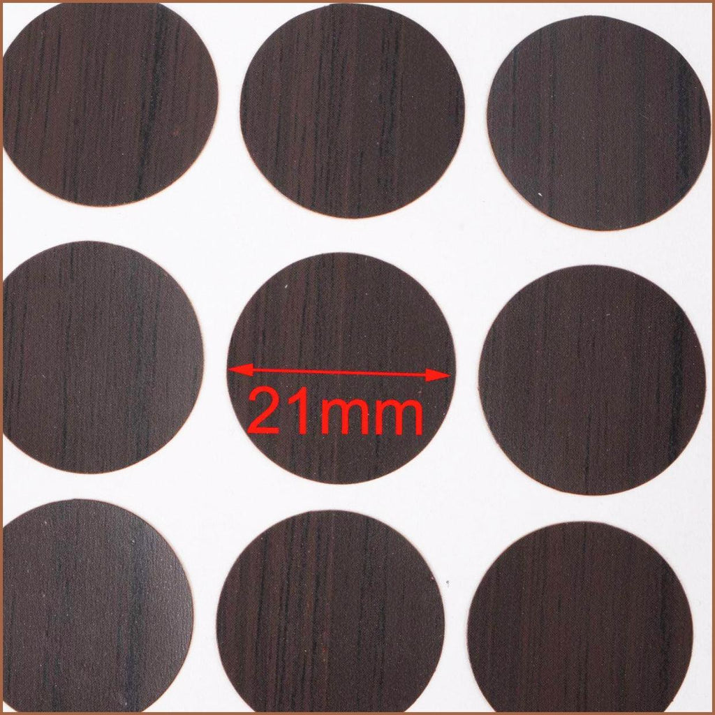 54 X Self Adhesive Decorative Screw Cover Caps Holes Cams Furniture Kitchen 20mm - PC 103