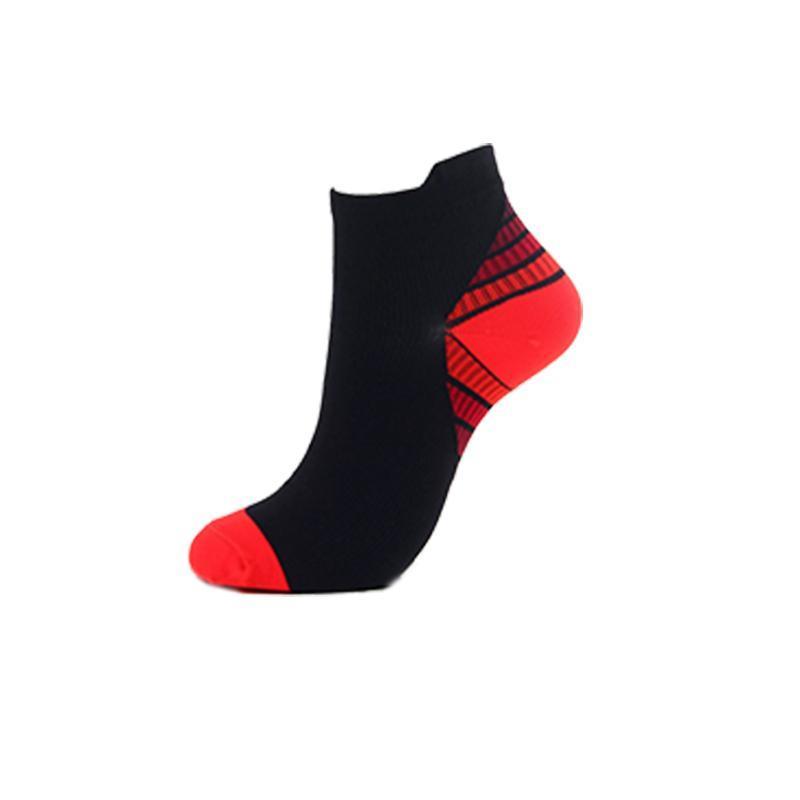 3x 6x Sports Pressure Socks Running Short Socks Men And Women Plantar Fascia Compression Elastic Socks - Orange
