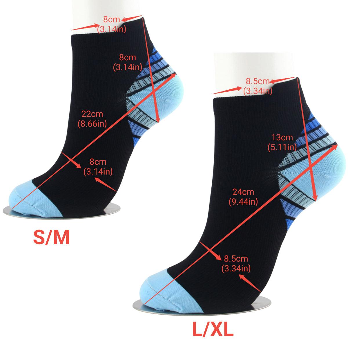 3x Plantar Fasciitis Compression Socks Foot Sleeve Ankle Support Brace Achy S/M - Orange