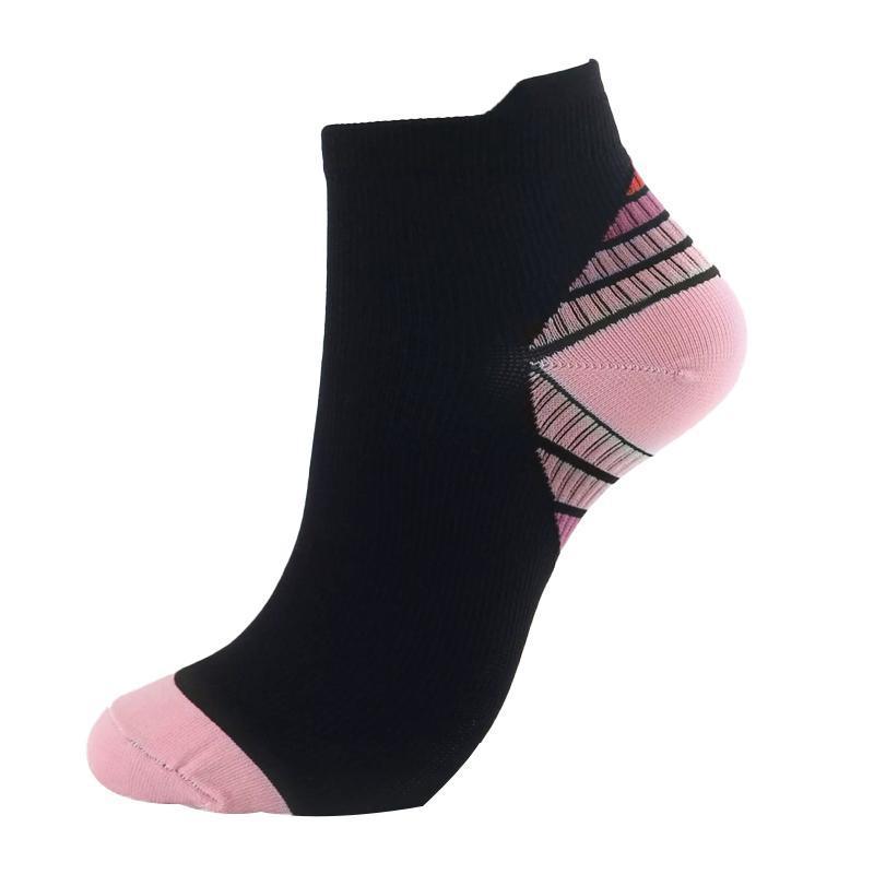 3x 6x Sports Pressure Socks Running Short Socks Men And Women Plantar Fascia Compression Elastic Socks - Red