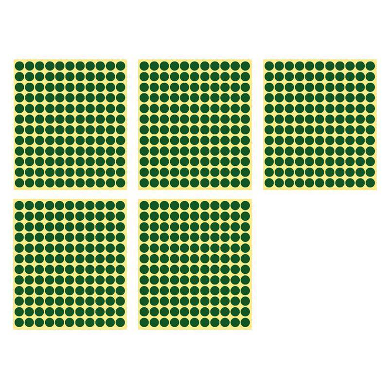 8/13/25/50mm Colour Sticker Dots Adhesive Round Labels Circular Scrapbooking Green - 25mm 40 Dots - 5 Sheets