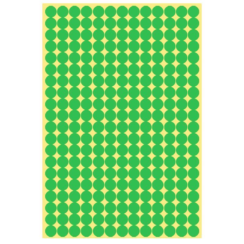 8/13/25/50mm Sticker Dots Adhesive Round Labels Circular Scrapbooking Light Green - 13mm 132 Dots - 5 Sheets